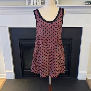 Free People Sleeveless Fit & Flare Mini Dress | Polka Dot Boho